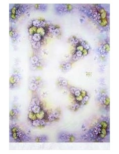 carta riso fiori viola...