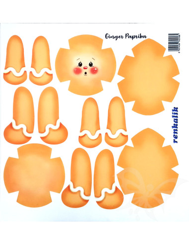 PANNO KRAFT 3D ginger Paprika 50X50cm