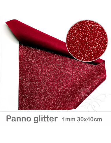 Panno GLITTER oro 30x40cm 1mm - Rosso...