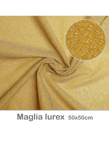 Maglina lurex 50x50cm - Oro zecchino