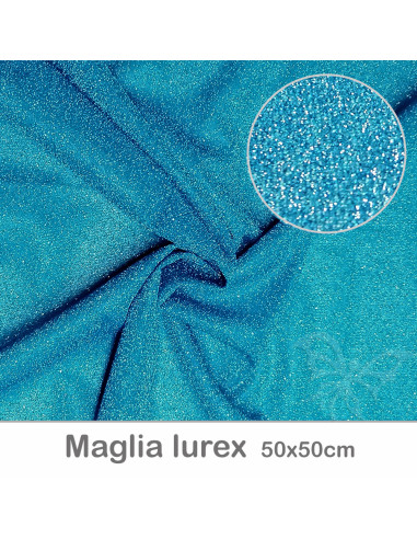Maglina lurex 50x50cm - Azzurro