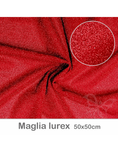 Maglina lurex 50x50cm - Rosso