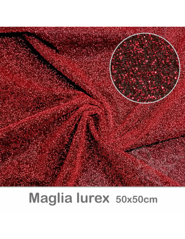 Maglina lurex 50x50cm - Rosso oriente
