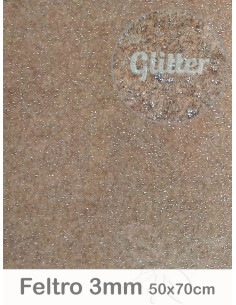Feltro Glitter Camoscio...