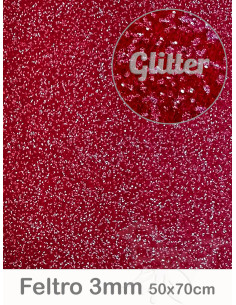 Feltro Glitter Bordeaux...