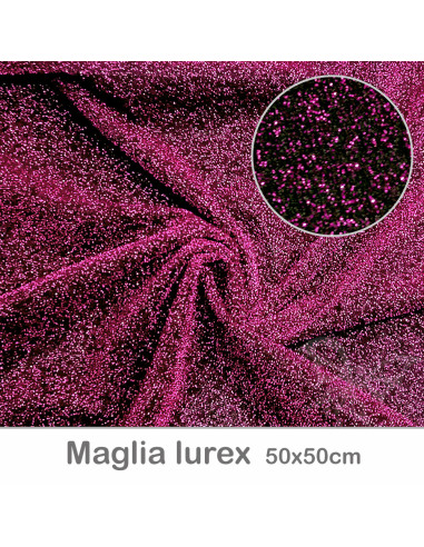 Maglina lurex 50x50cm - Magenta