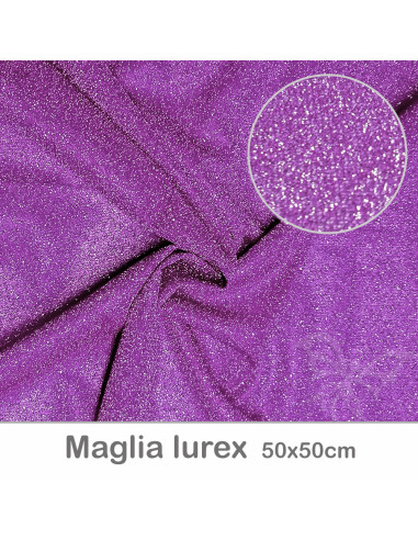Maglina lurex 50x50cm - Lilla