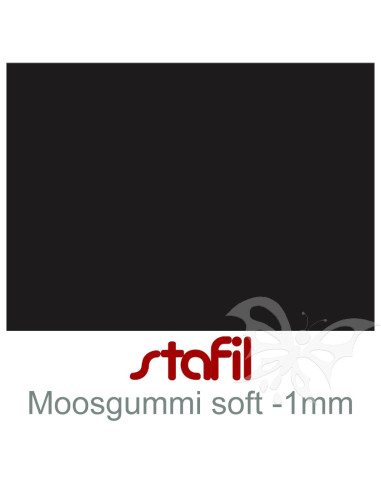 Foglio moosgummi Soft "Nero" 40x60cm 1mm