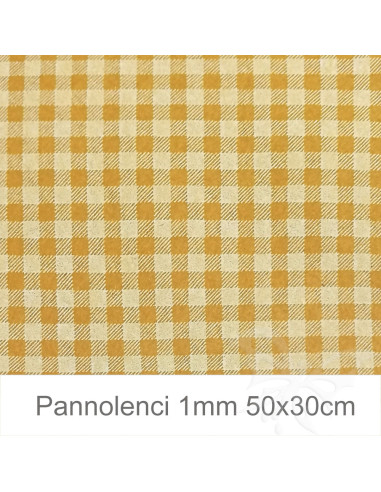 Pannolenci 50x30cm 1mm QUADRETTI - Ocra