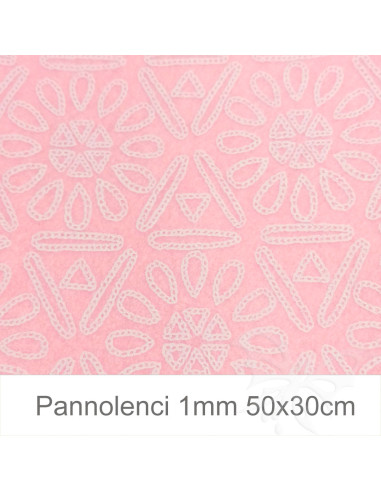 Pannolenci 50x30cm 1mm AZTECO - Rosa...