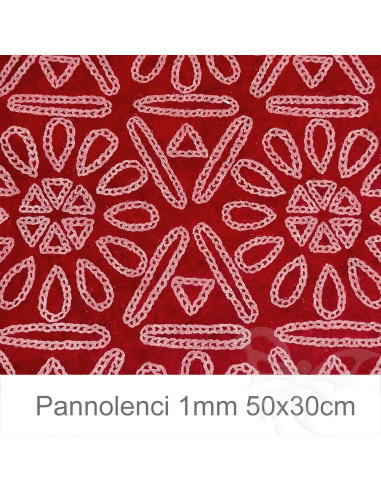 Pannolenci 50x30cm 1mm AZTECO - Rosso...