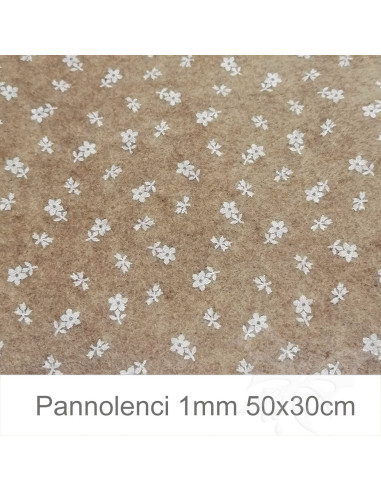 Pannolenci 50x30cm 1mm FIORI - Beige...