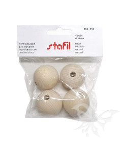 Set 4 Palline in legno di...
