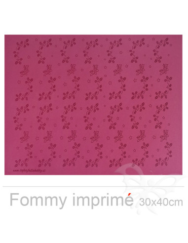 Fommy imprimé Agrifoglio "Bordeaux" 2mm