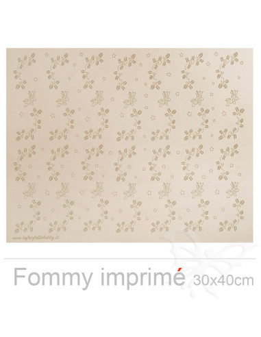 Fommy imprimé Agrifoglio "Tortora" 2mm