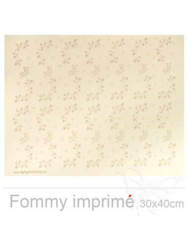 Fommy imprimé Agrifoglio "Crema" 2mm