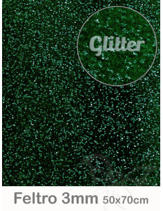Feltro Glitter Verde scuro...