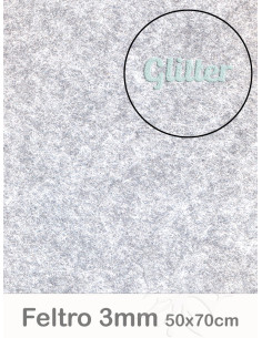 Feltro Glitter Grigio...