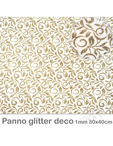 Panno ramage vischio PANNA Glitter oro