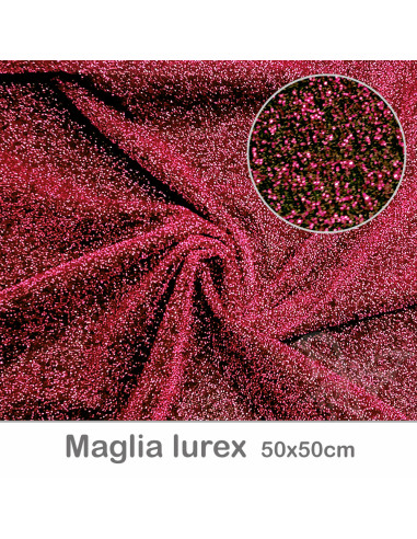 Maglina lurex 50x50cm - Bordeaux