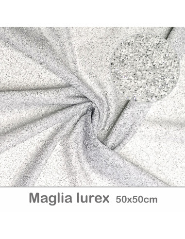 Maglina lurex 50x50cm - Argento