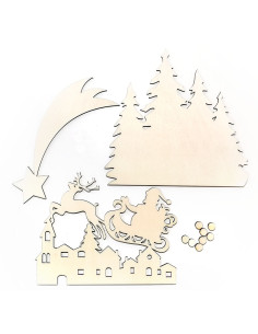 Set paesaggio natalizio in...