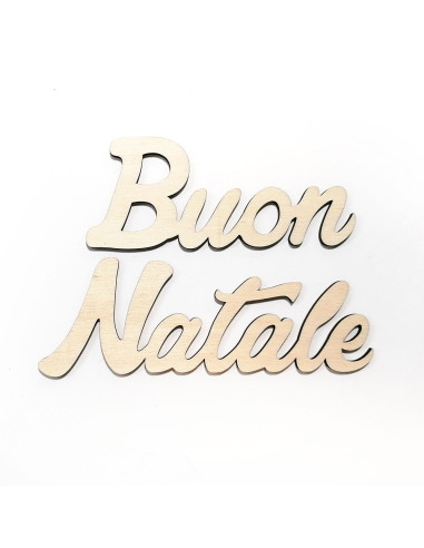 Scritta in LEGNO "BUON NATALE" grande