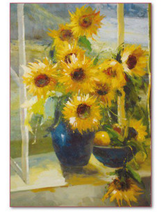 Carta riso Vaso girasole