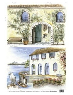 carta riso scorci case