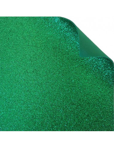 Foglio fommy glitter "Verde Natale" 40x60cm