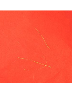 Carta di riso Rossa lamé oro