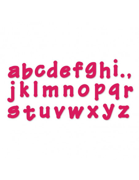 Sizzix Bigz Alphabet Set 4 Dies - Lollipop Shadow Lowercase Letters