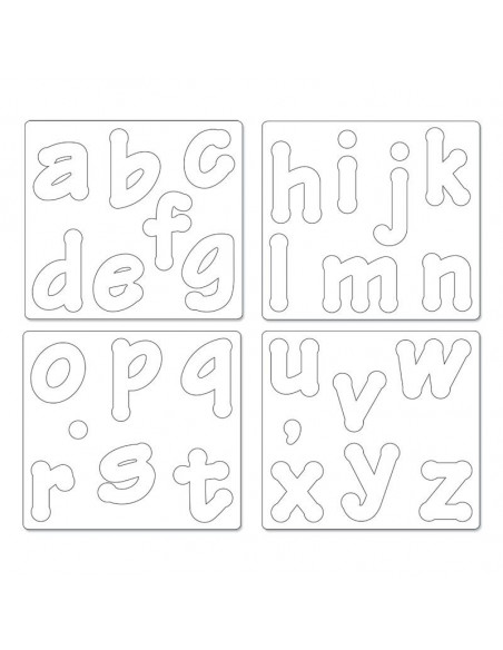 Sizzix Bigz Alphabet Set 4 Dies - Lollipop Shadow Lowercase Letters