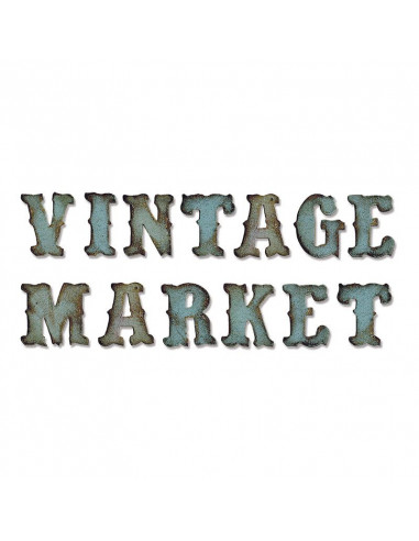 Fustella XL per BigShot - Alfabeto Vintage Market 