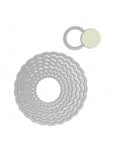 Sizzix Framelits Die Set 8PK - Circles, Scallop 2