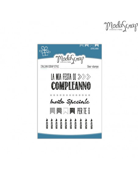 ModaScrap Clear Stamps MSTC 5-002 - Compleanno n.2