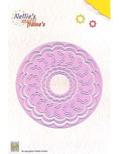 Fustella frame dies circles carved 3D 5pz MFD053 2
