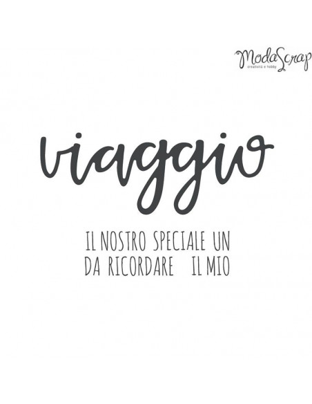 ModaScrap Fustella + Timbro MSF 1-007 - Viaggio