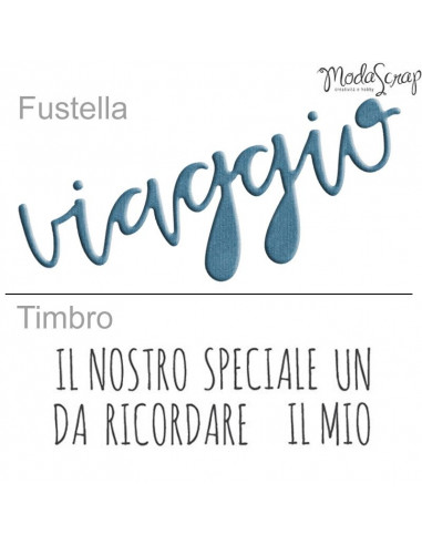 ModaScrap Fustella + Timbro MSF 1-007 - Viaggio