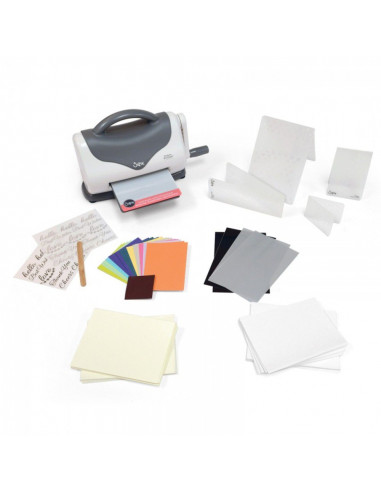 Sizzix Texture Boutique Embossing Machine Starter Kit (White & Gray) Item 661161