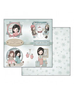 SBB412 - Foglio Double Face Emma e Camille Winter