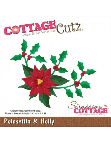 CottageCutz Poinsettia & Holly