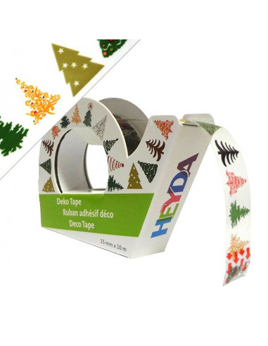 Deco tape cm.1,5x10m Alberi di Natale