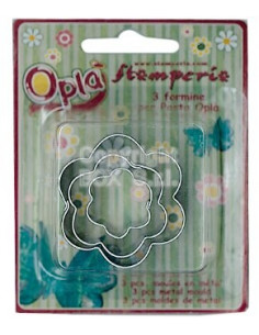 Set 3 stampi in metallo 3 mis. Fiore 