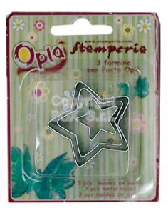 Set 3 stampi in metallo 3 mis. Fiore 