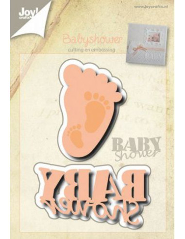 Die Cut & Emboss Baby shower baby feet
