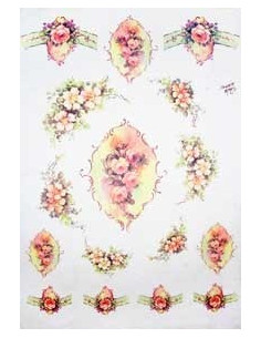 Carta riso decori rose... 2